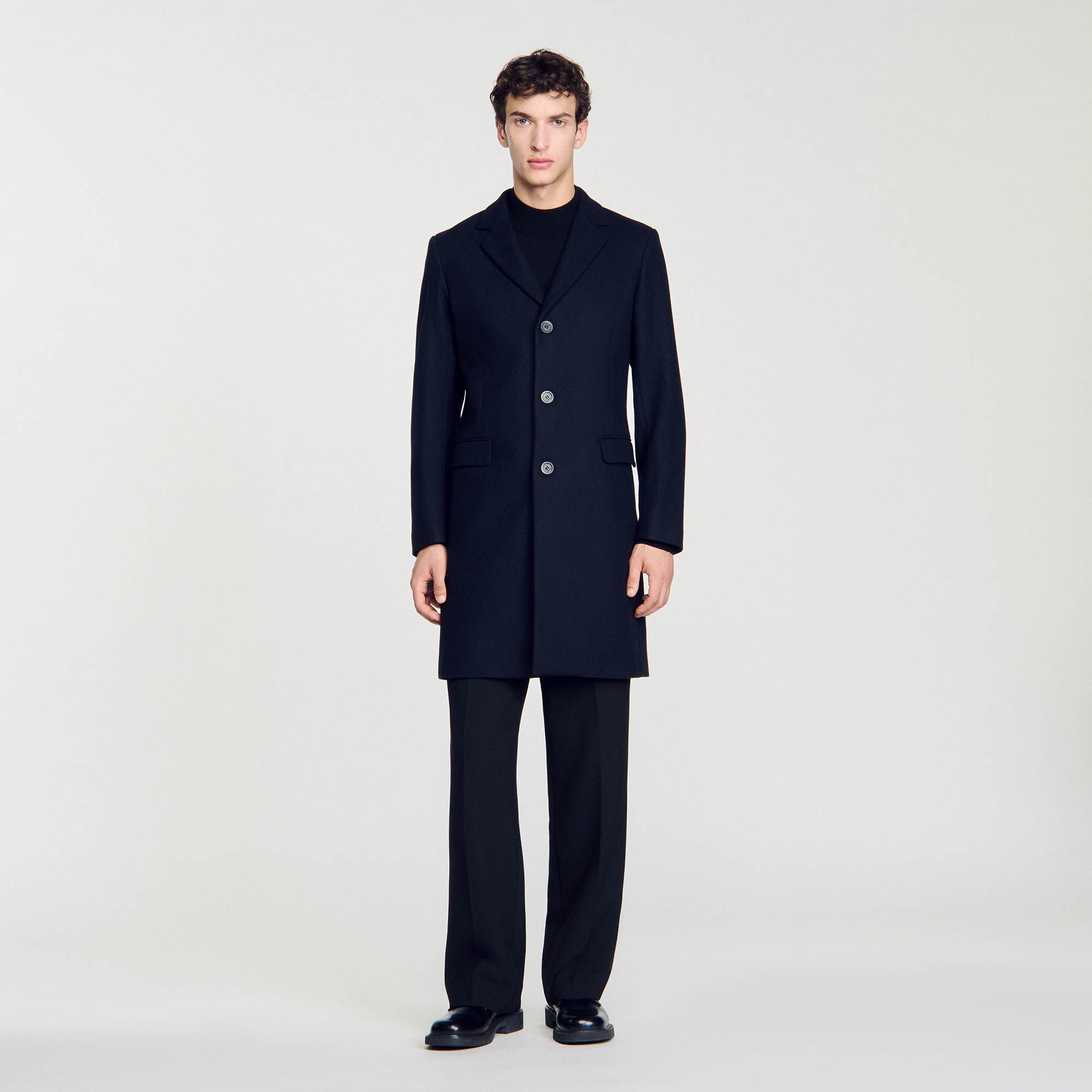 Abrigo de lana y cachemira