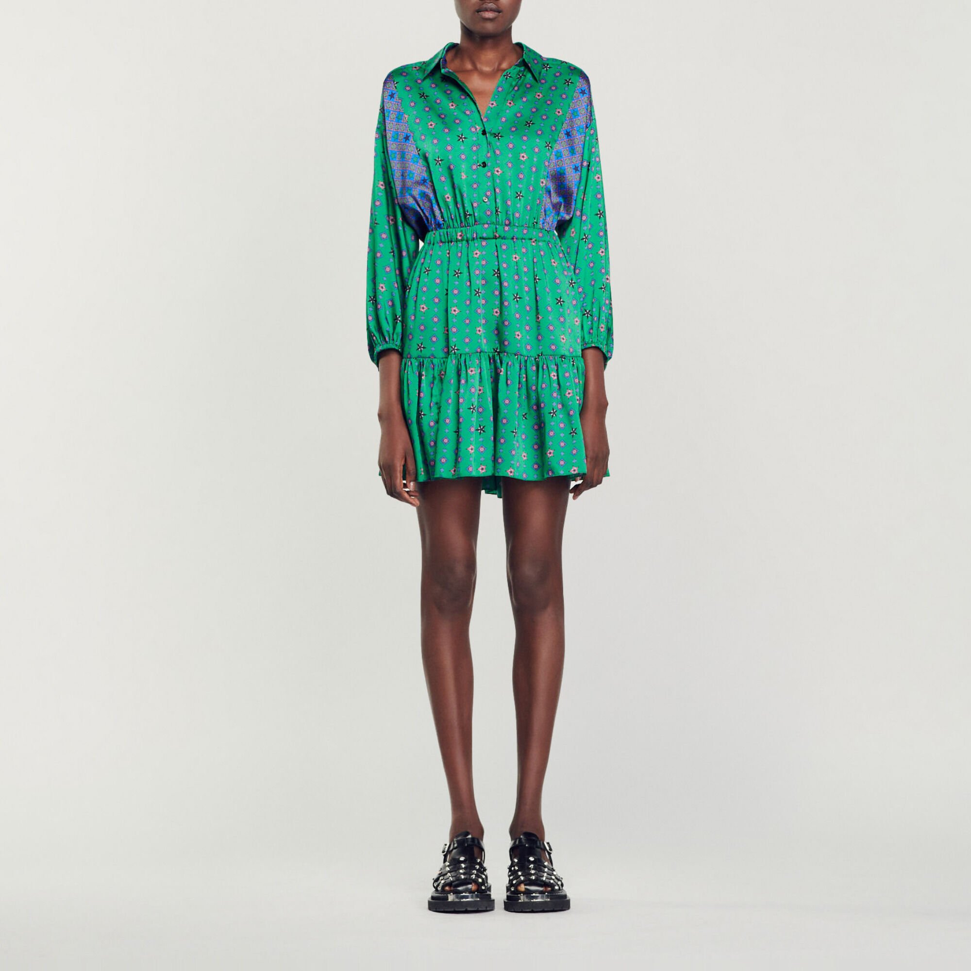 Vestido camisero estampado