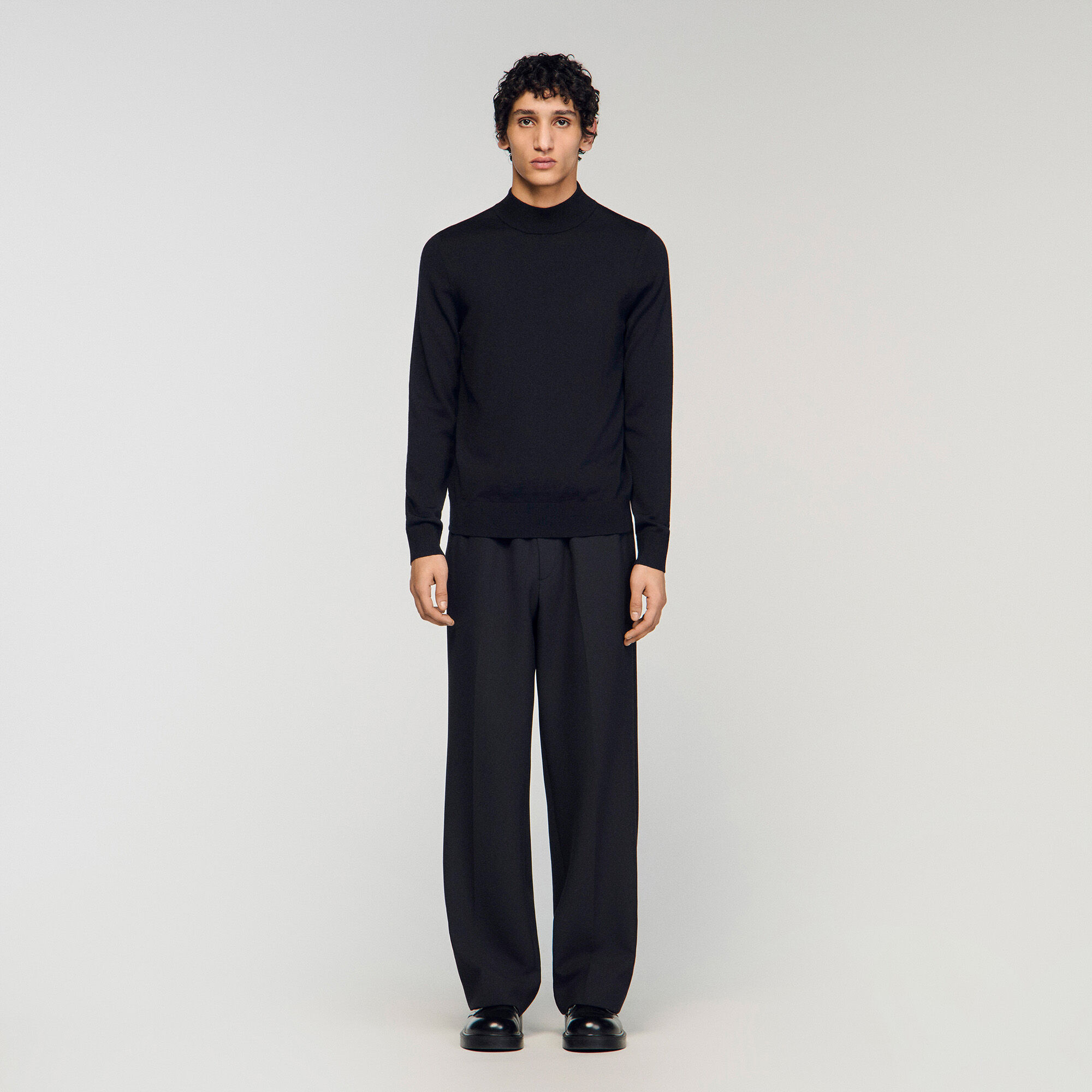 Jersey de lana de cuello alto