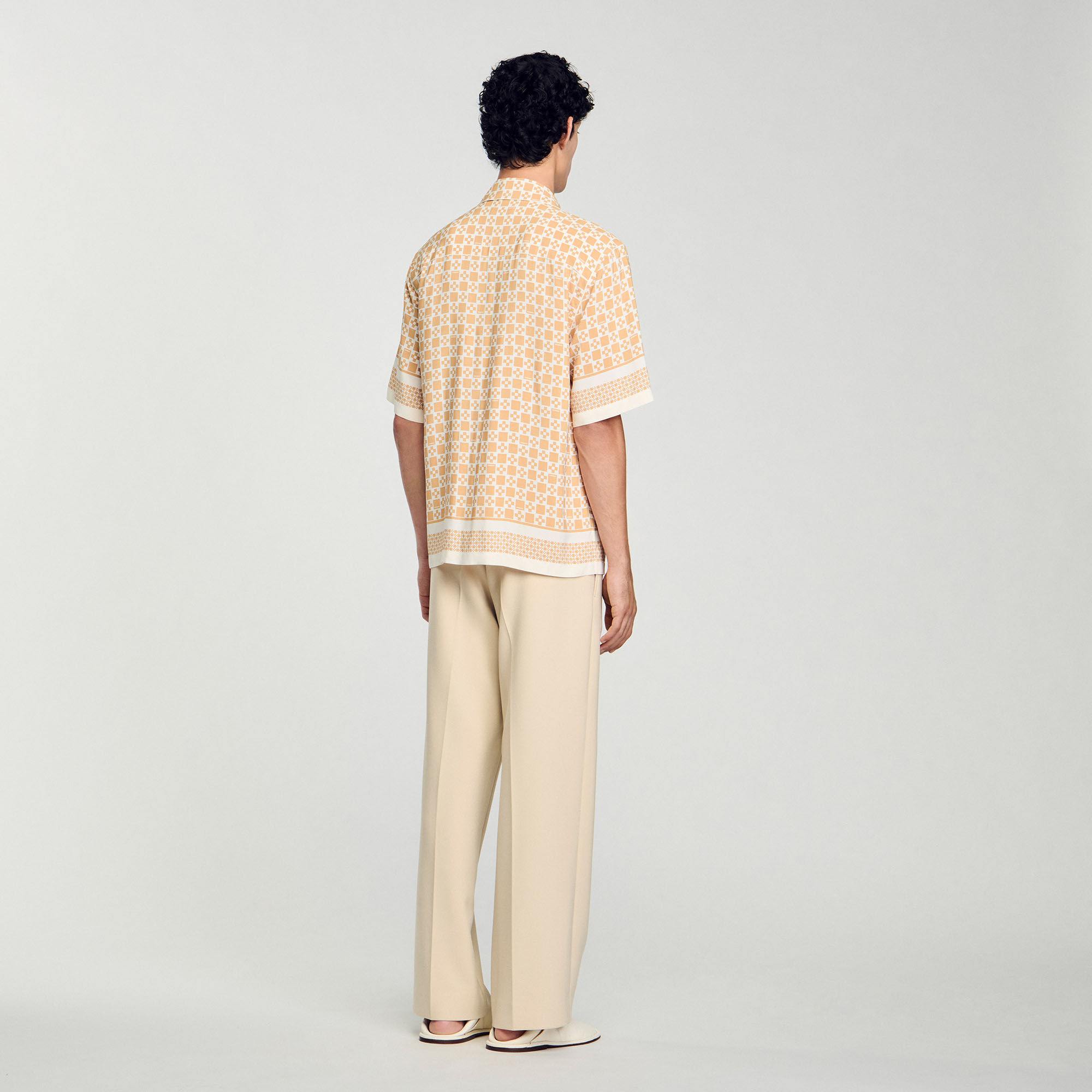 Camisa fluida con estampado Square Cross