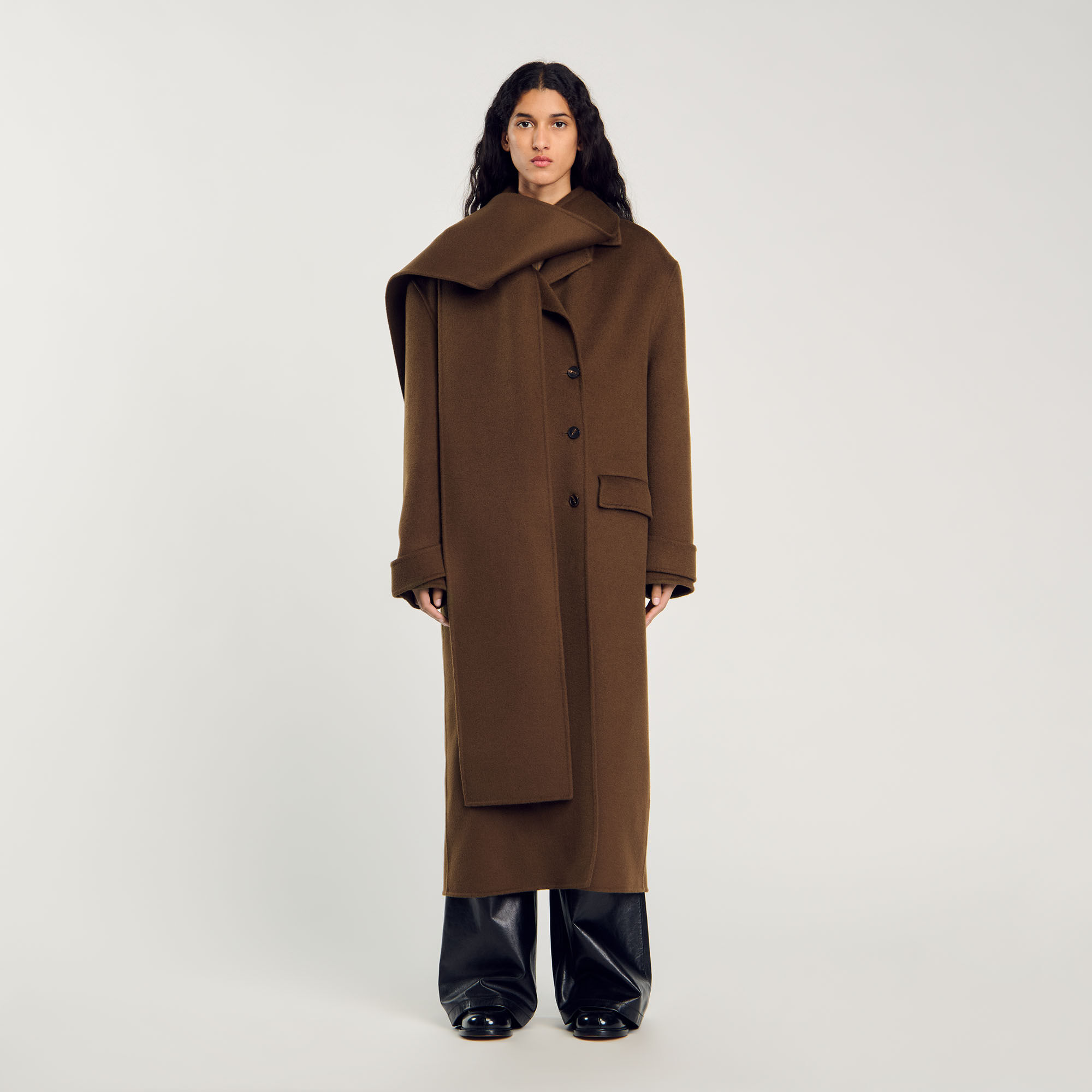 Abrigo oversize de lana