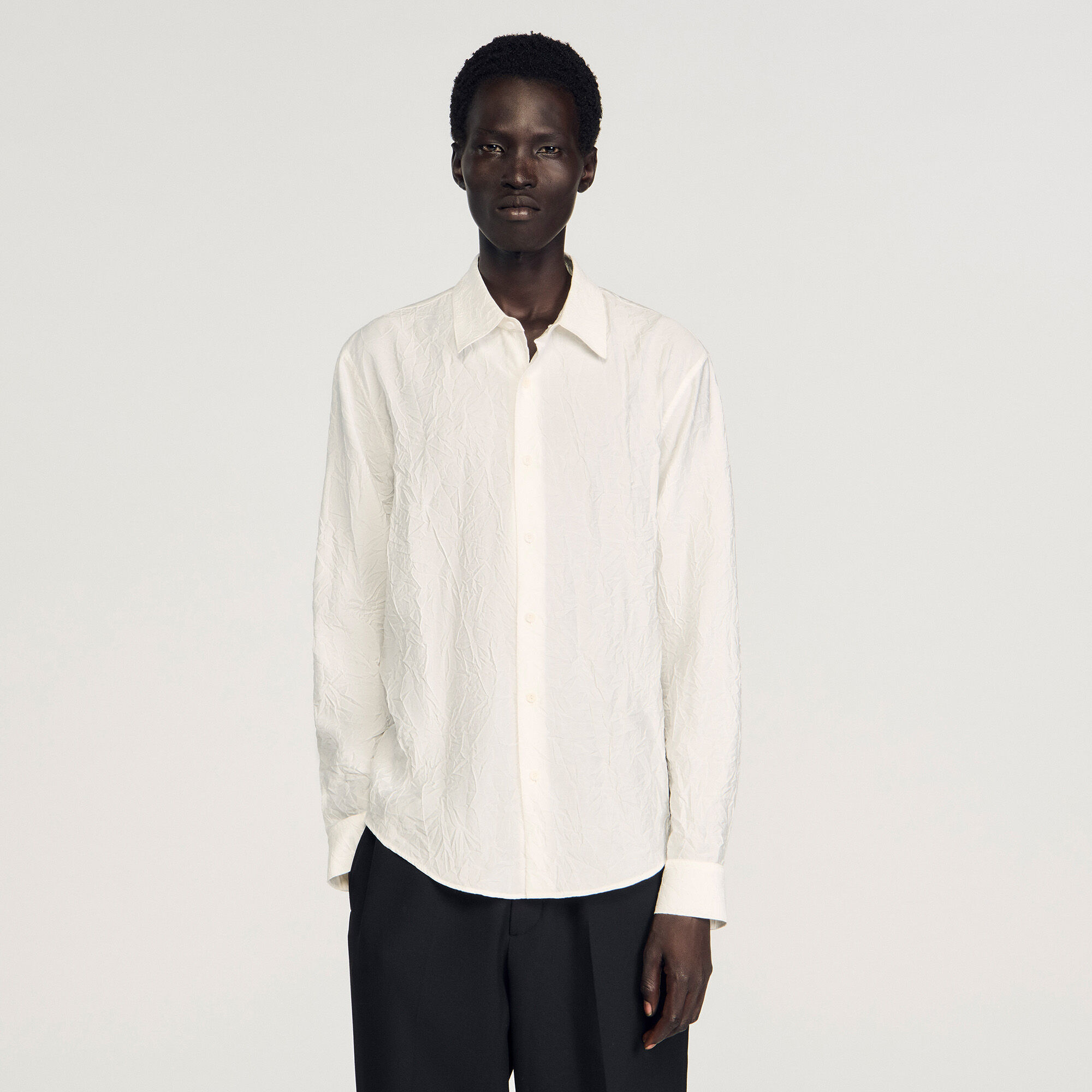 Camisa efecto arrugado