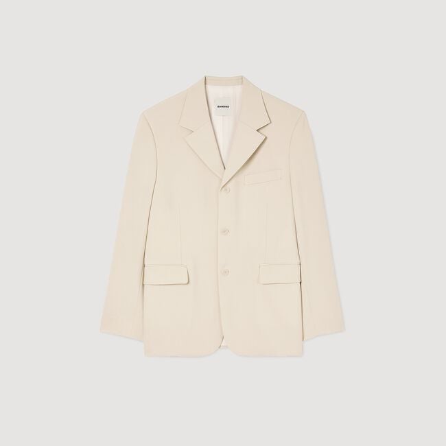 Chaqueta de traje oversize de lana