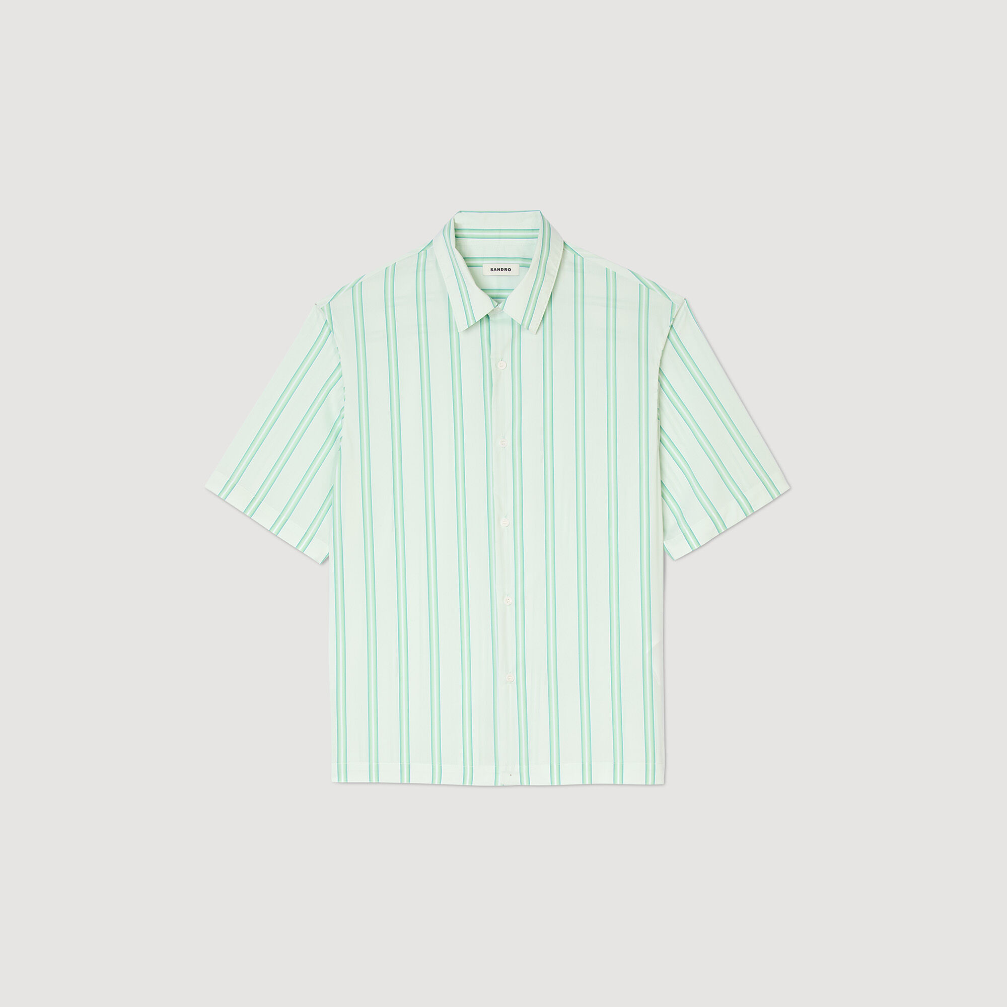 Camisa de rayas de manga corta