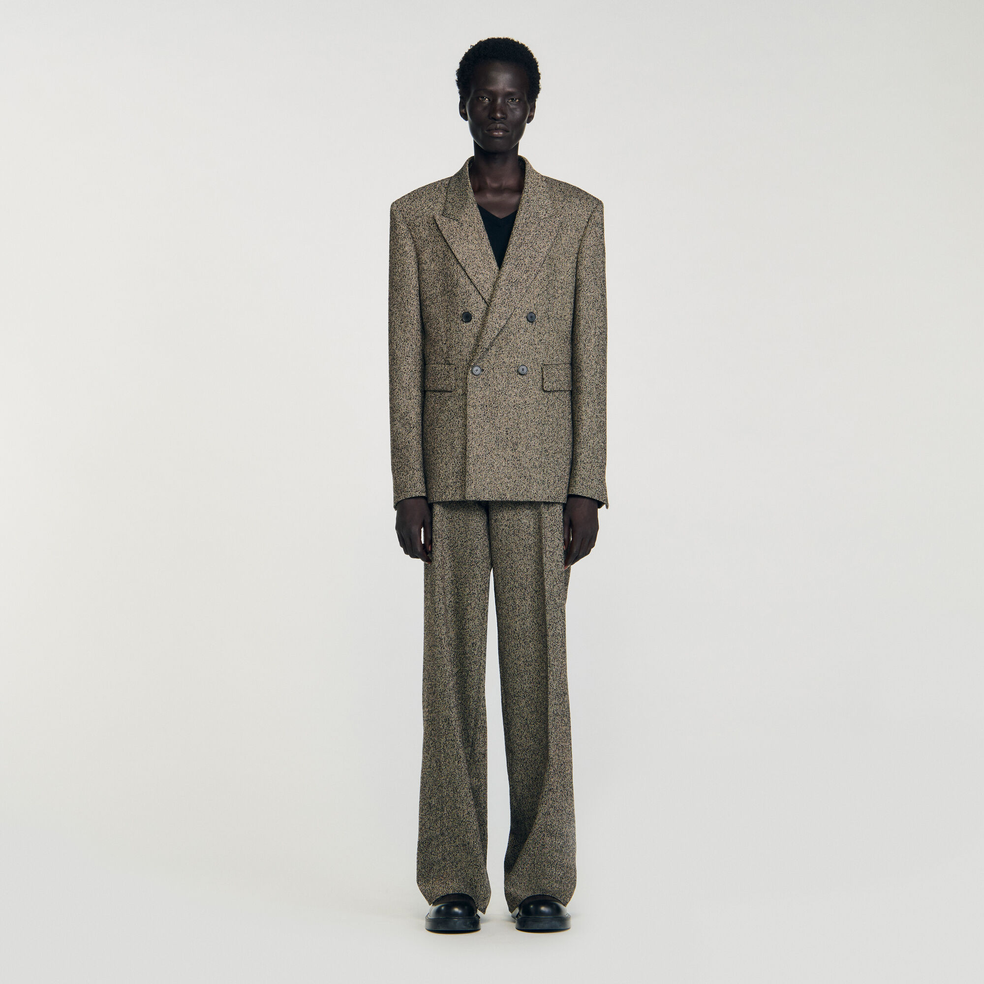 Chaqueta de traje cruzada
