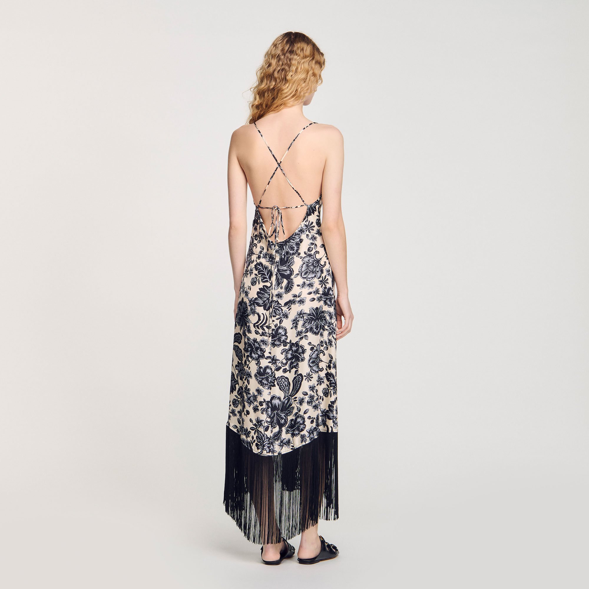 Vestido largo con estampado floral