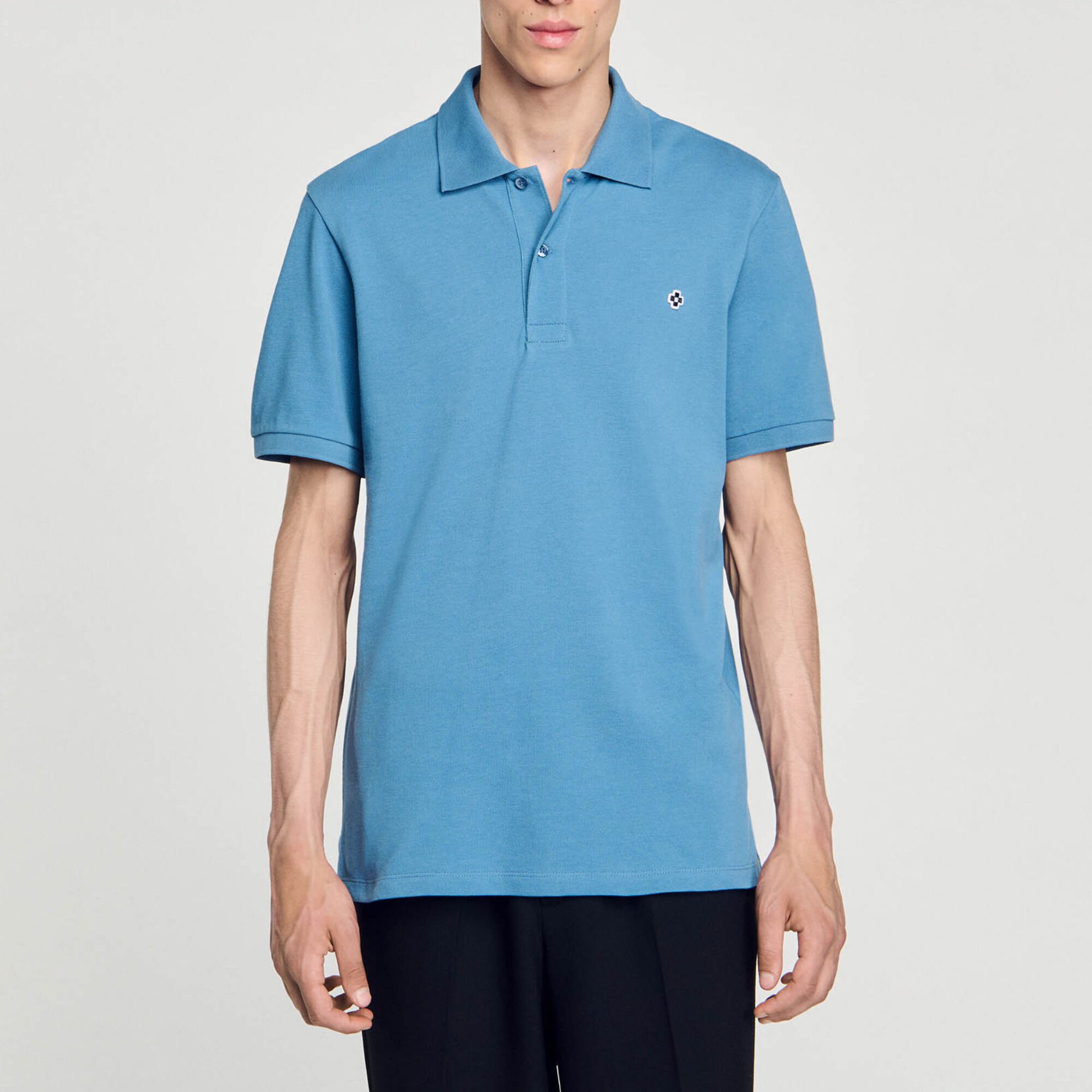 Polo con parche Square Cross