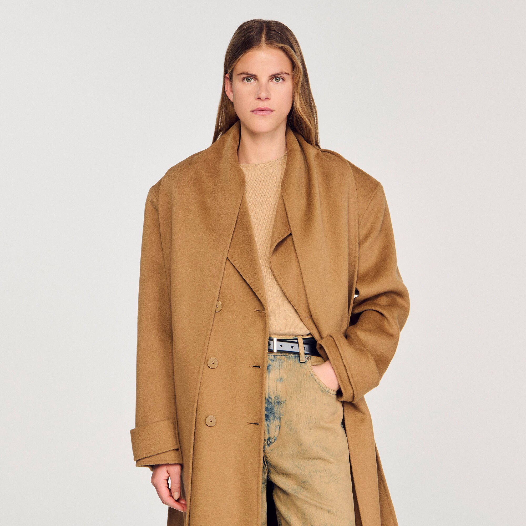Abrigo oversize de lana