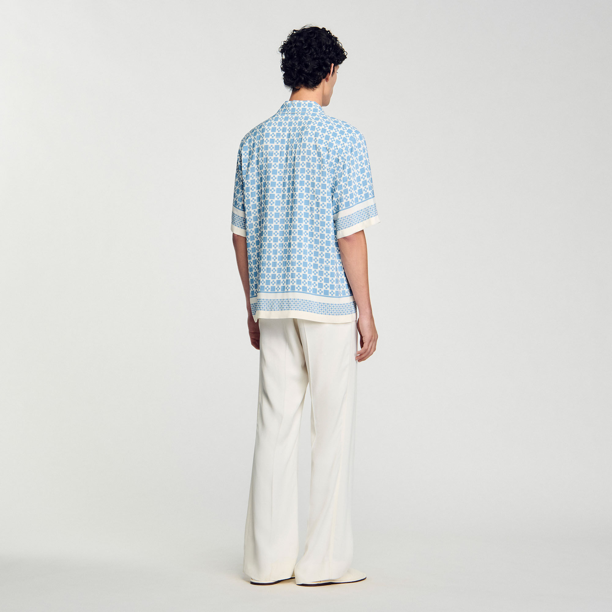 Camisa fluida con estampado Square Cross