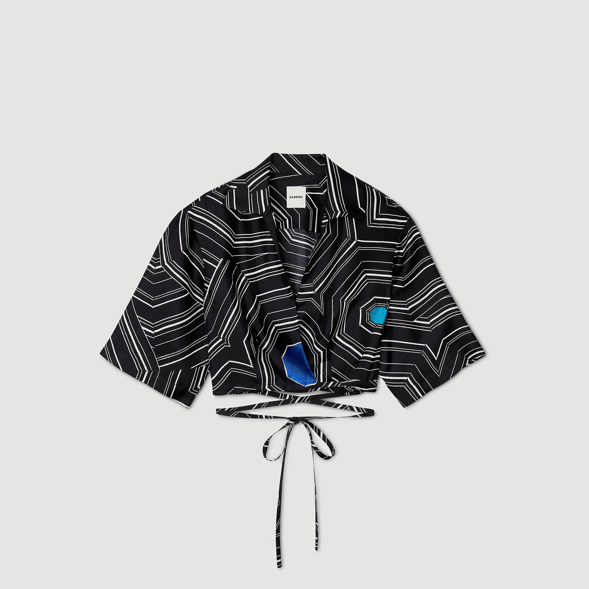 Camisa de seda con espirales