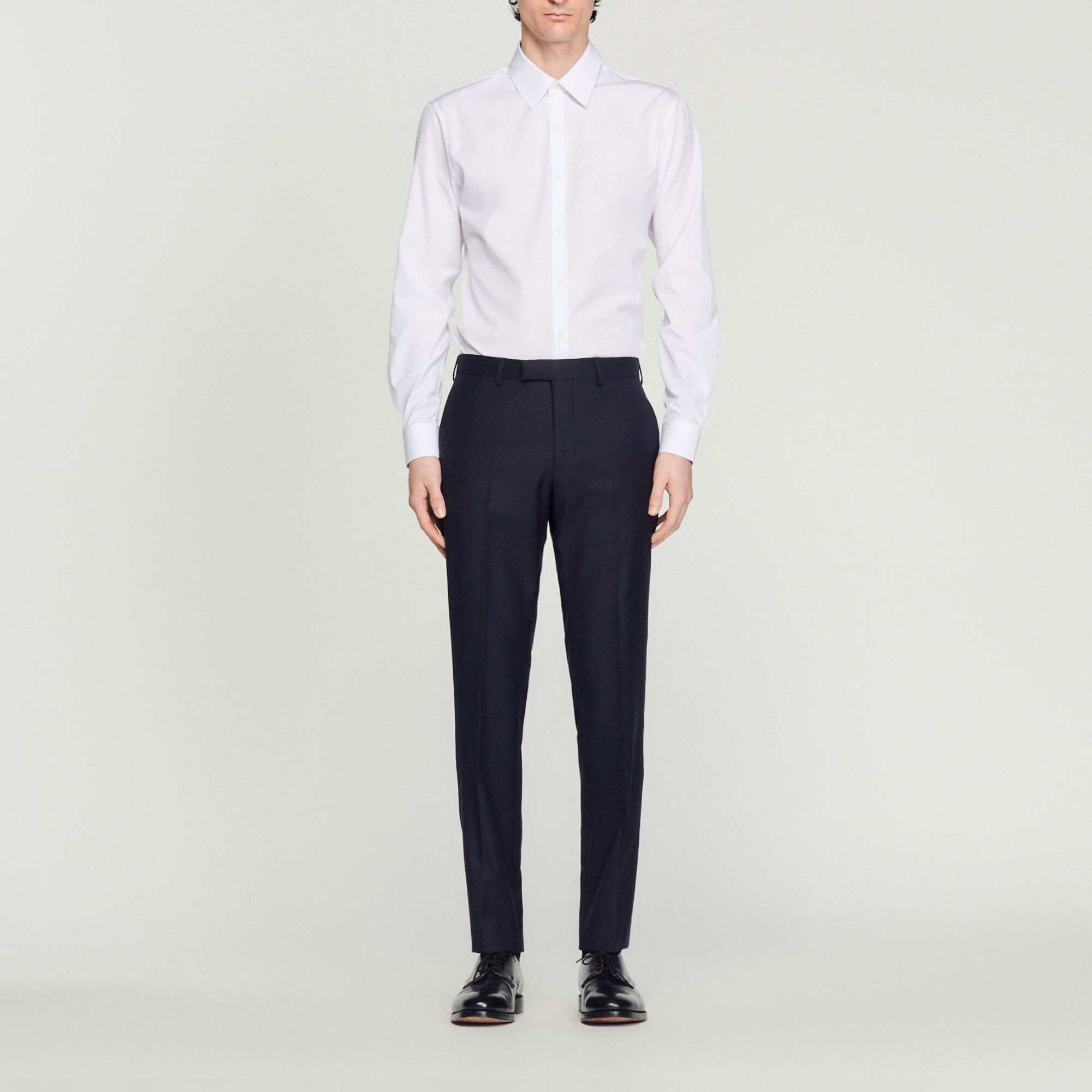 Pantalón de traje de lana stretch
