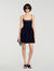 Vestido corto terciopelo con strass - Mujer | Sandro