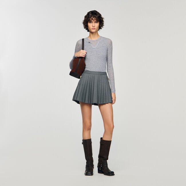 Falda pantalón con pliegues