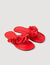 Sandalias de cuero con flores