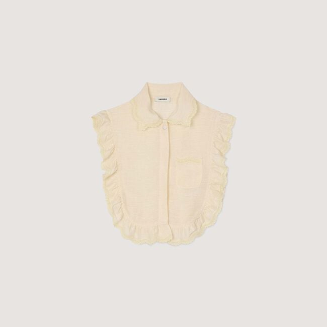 Cuello camisero con encaje