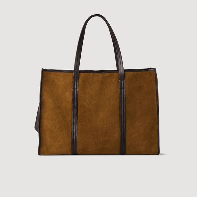 Bolso tote de ante