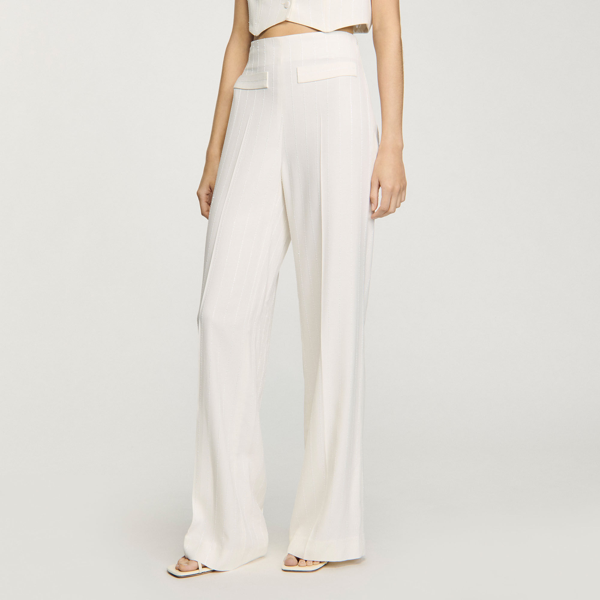 Pantalón de traje con lentejuelas