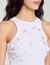 Camiseta sin mangas strass y perlas