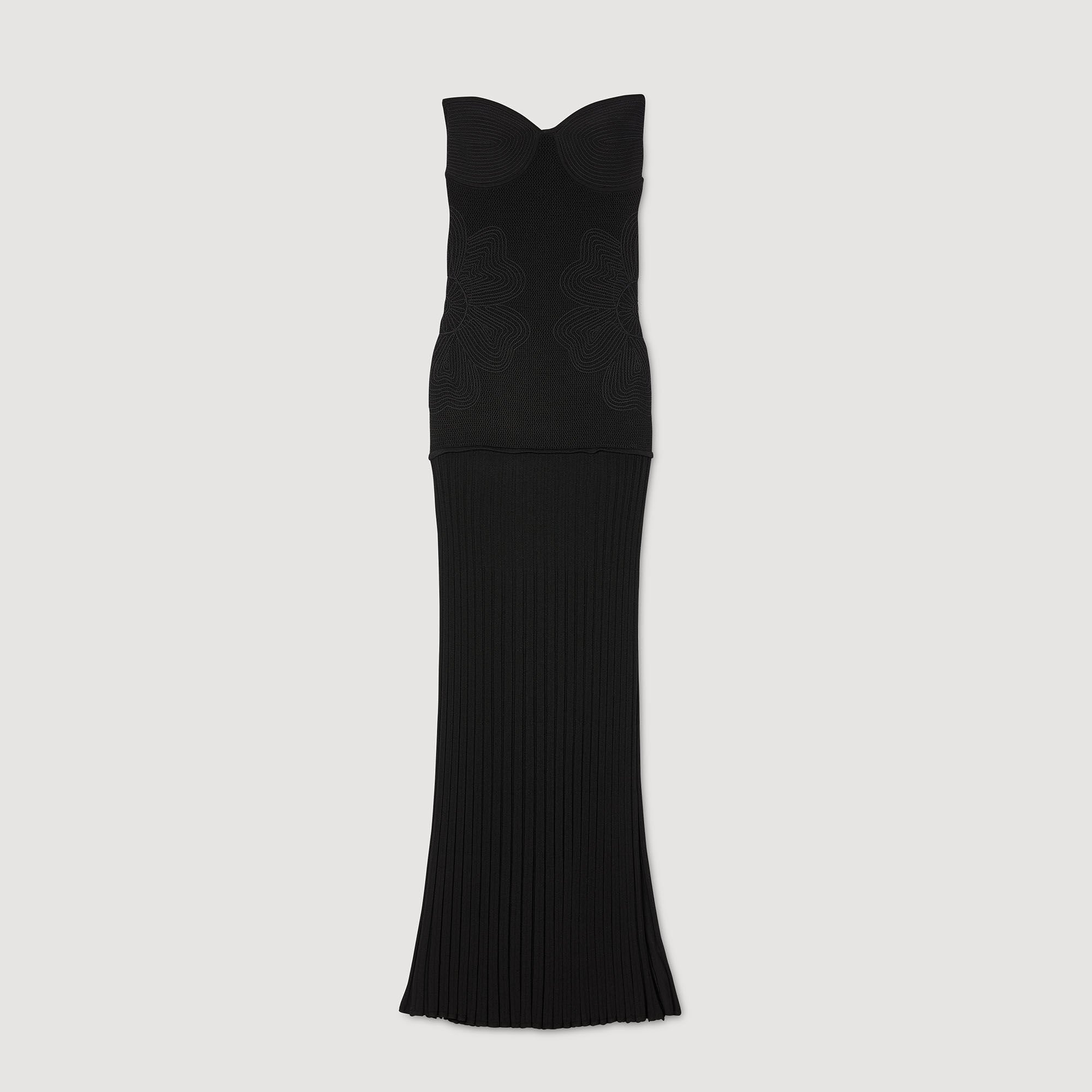 Vestido bustier de punto