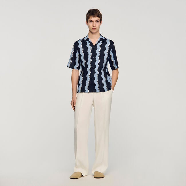Camisa de lino con estampado