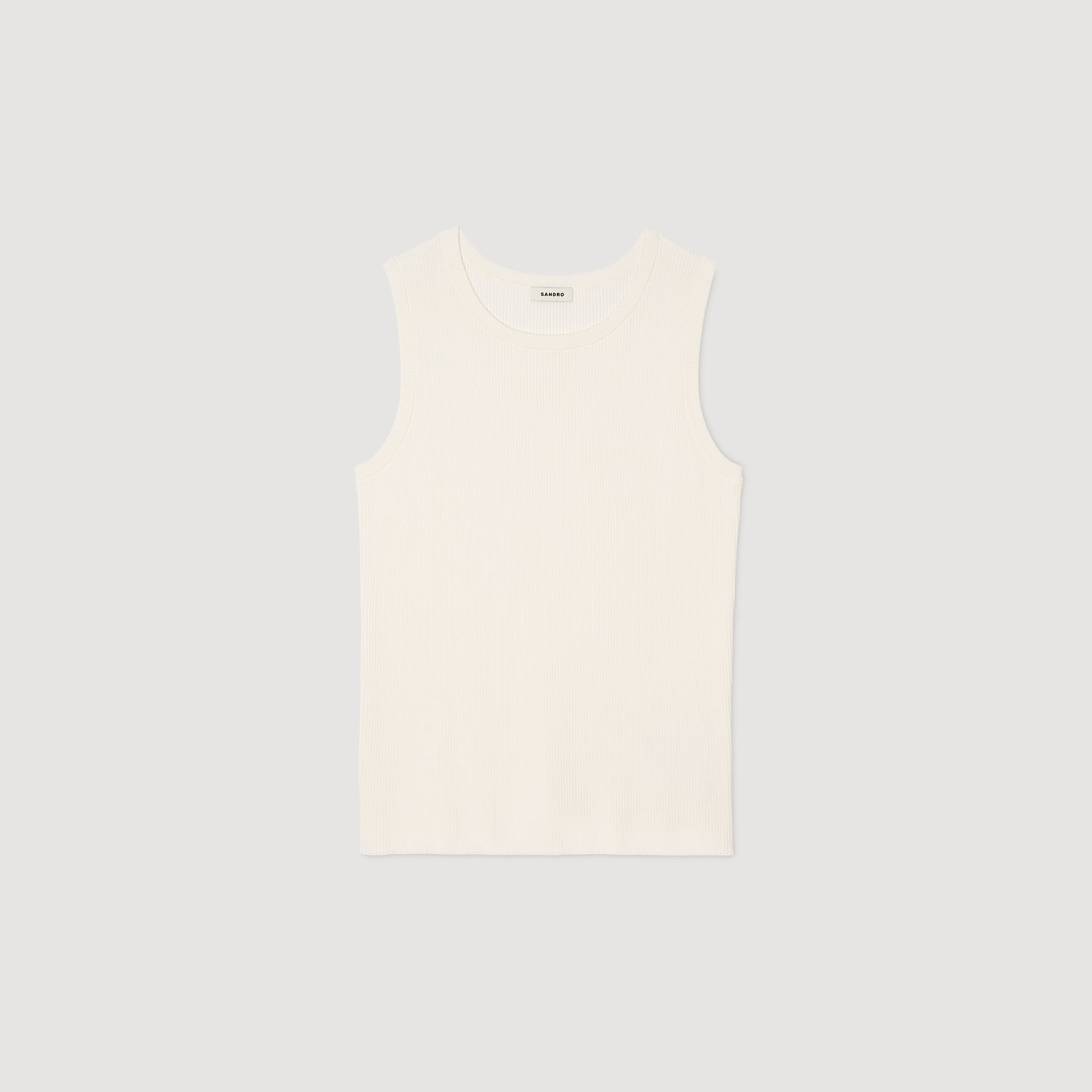 Camiseta de tirantes de canalé