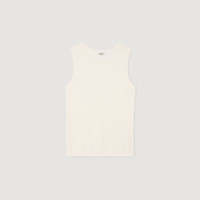 Camiseta de tirantes de canalé