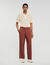 Pantalón ancho de algodón elástico
