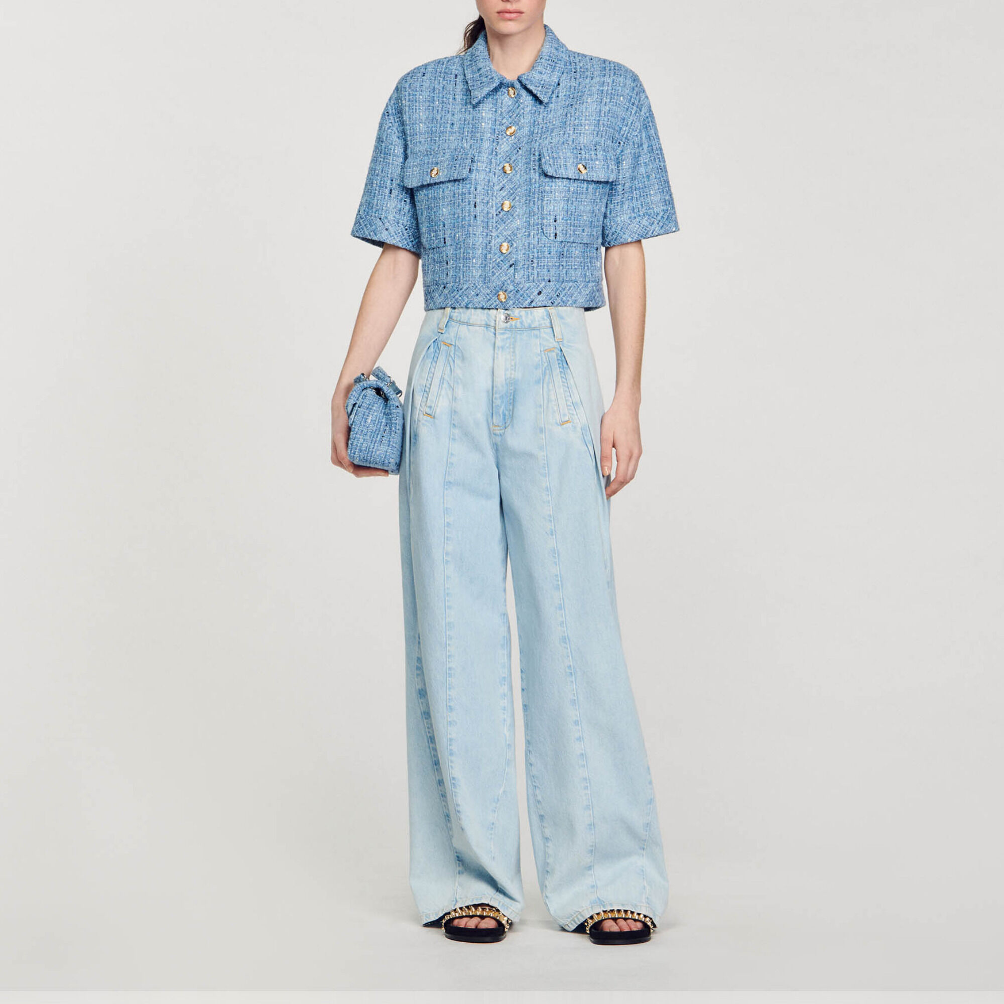 Chaqueta corta de tweed