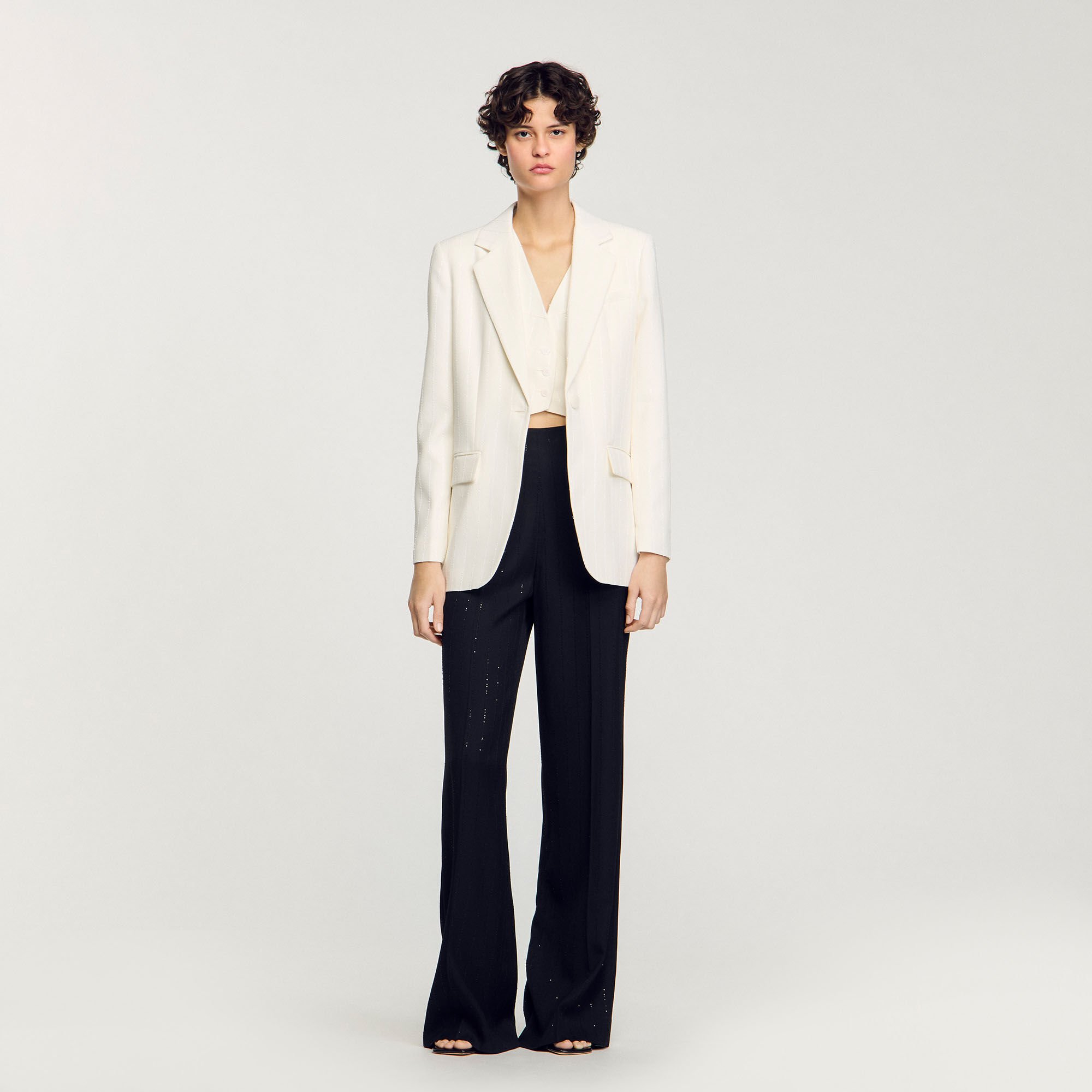 Chaqueta de traje con lentejuelas
