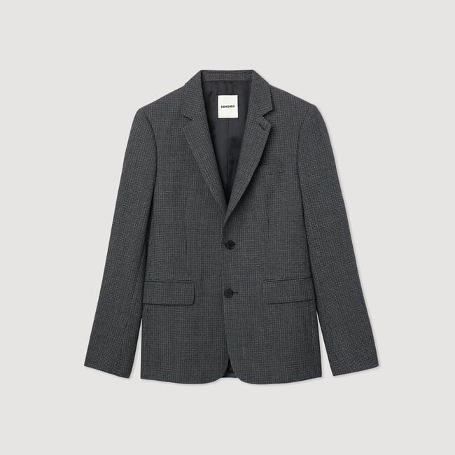 Chaqueta de traje de lana virgen