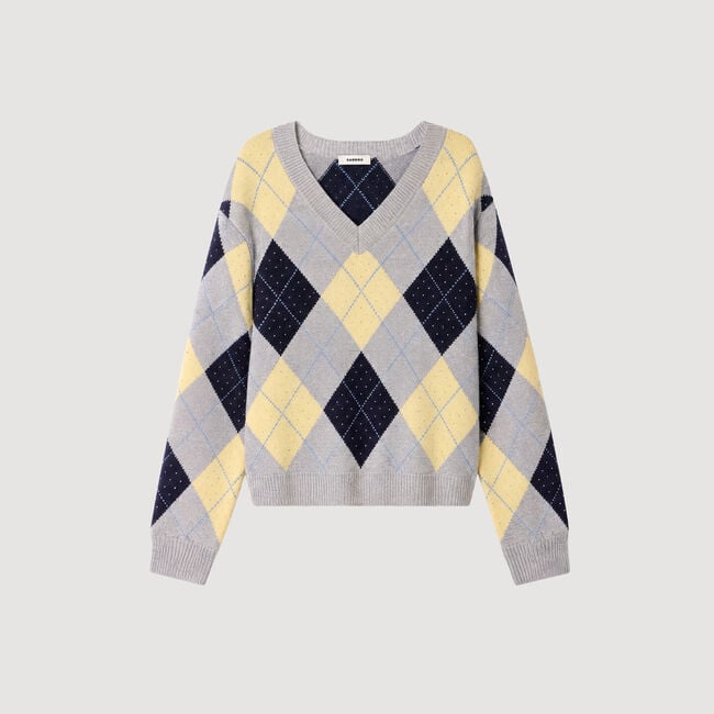 Jersey de rombos con strass - Mujer | Sandro