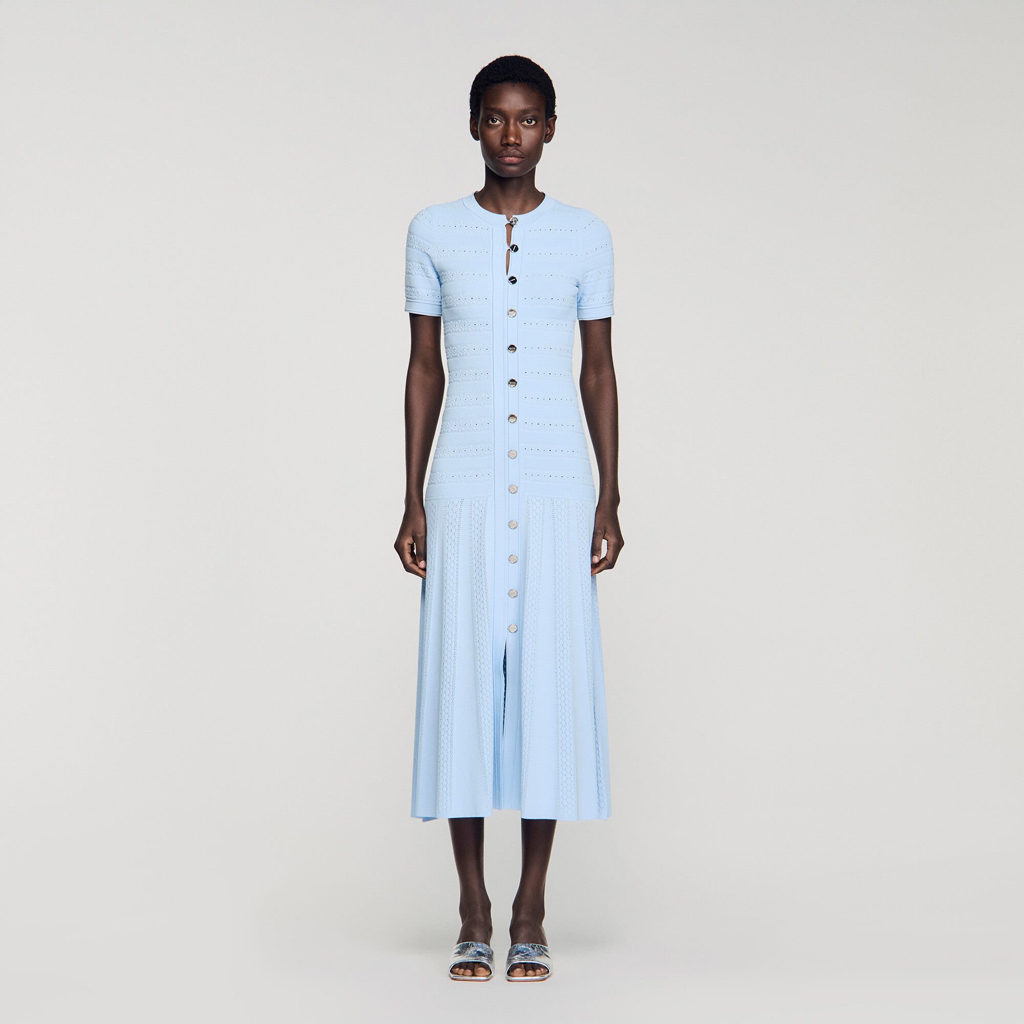 Vestido largo de punto