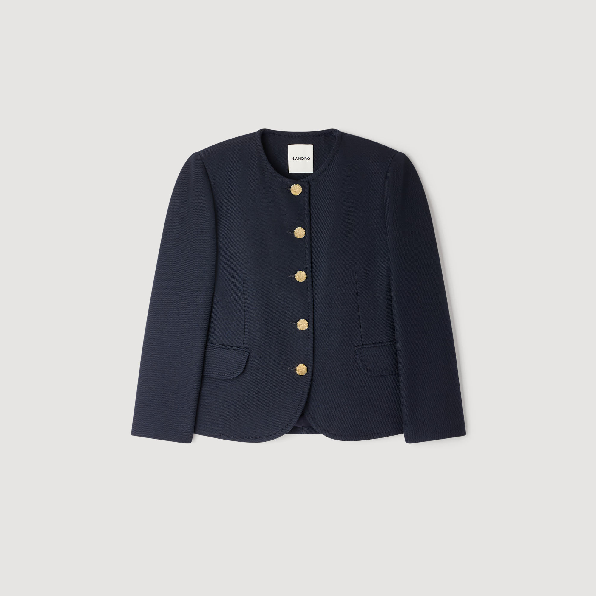Chaqueta con cuello redondo