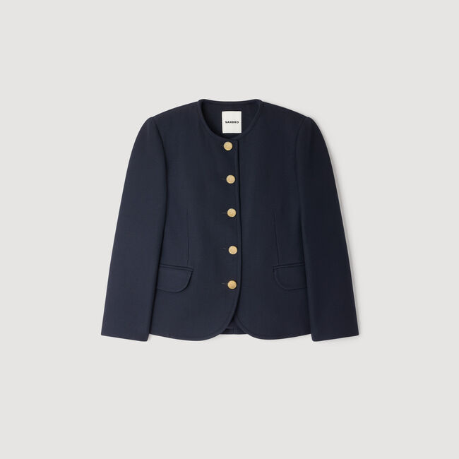 Chaqueta con cuello redondo