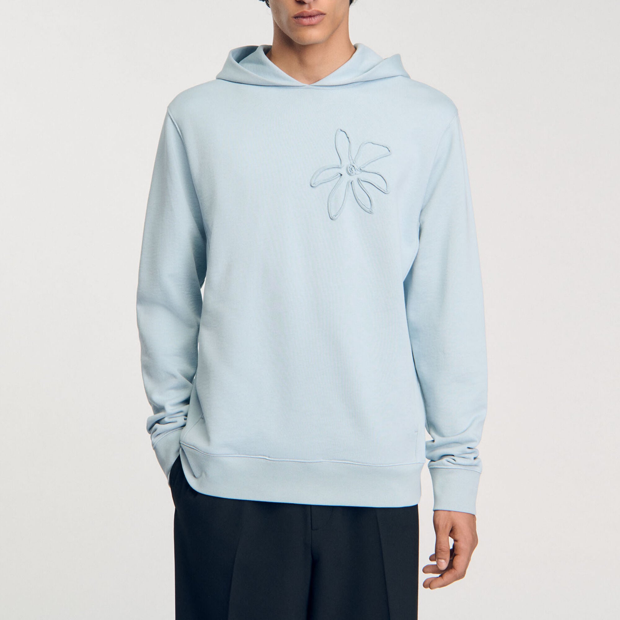 Sudadera con capucha y flor - Hombre | Sandro