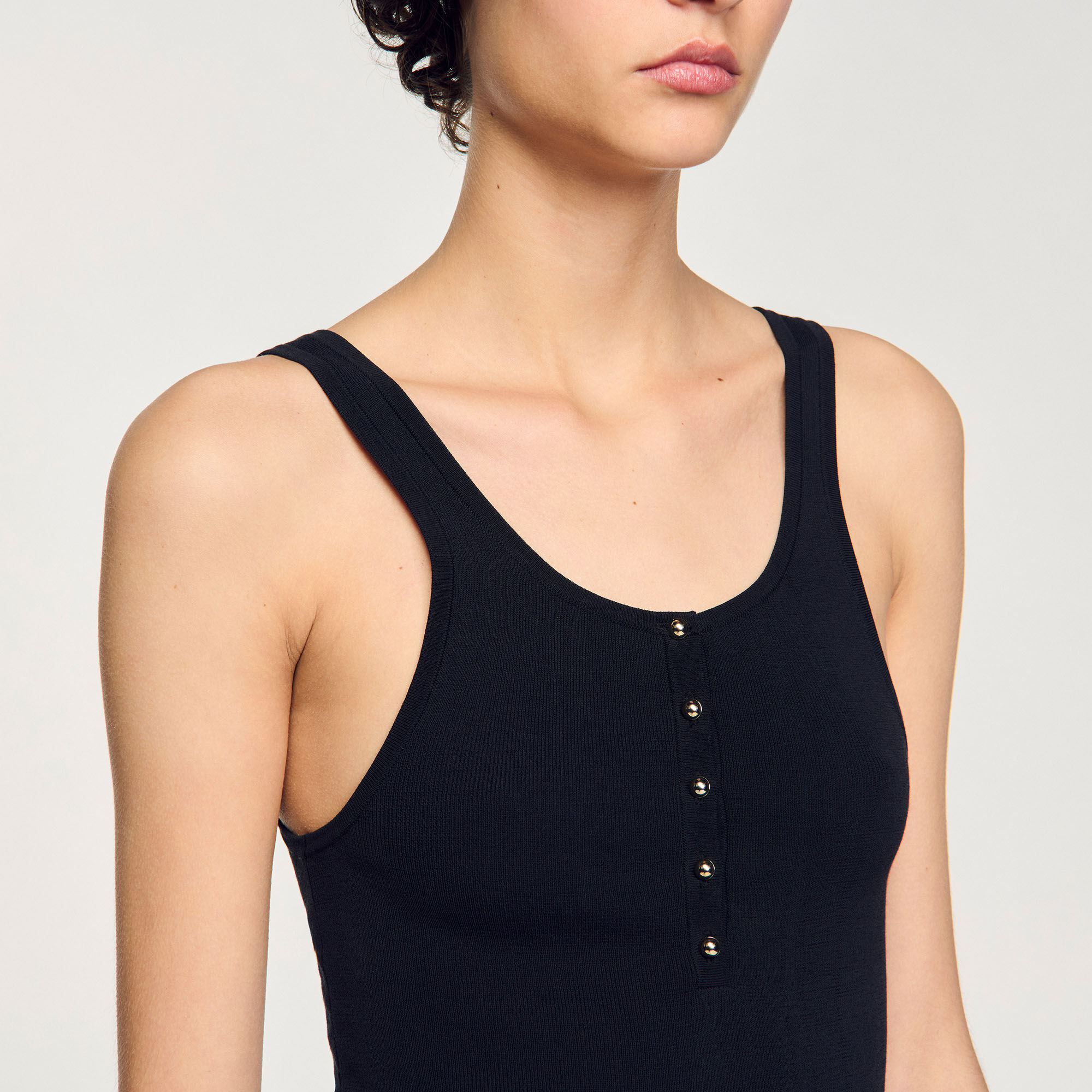 Camiseta de tirantes de canalé