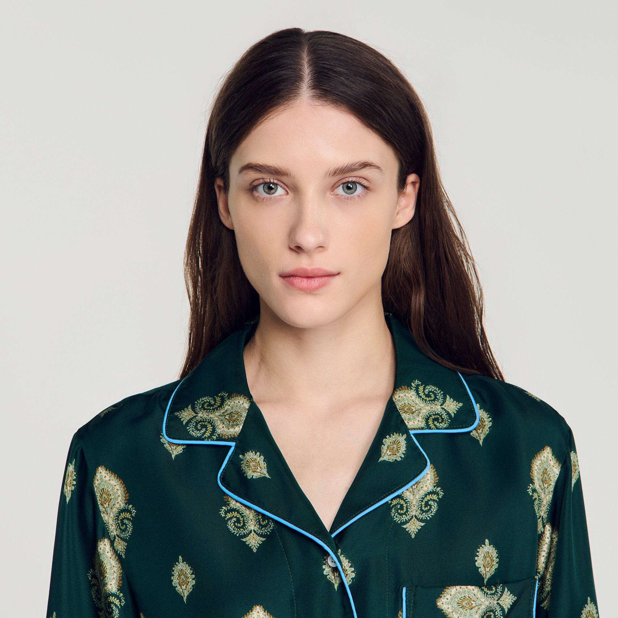 Camisa pijama estampada paisley