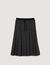 Falda larga plisada con strass