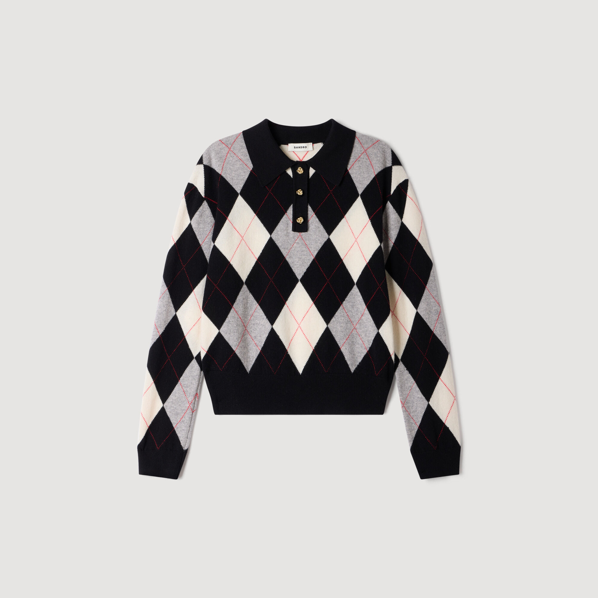 Jersey polo de rombos - Mujer | Sandro