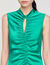 Vestido drapeado de raso