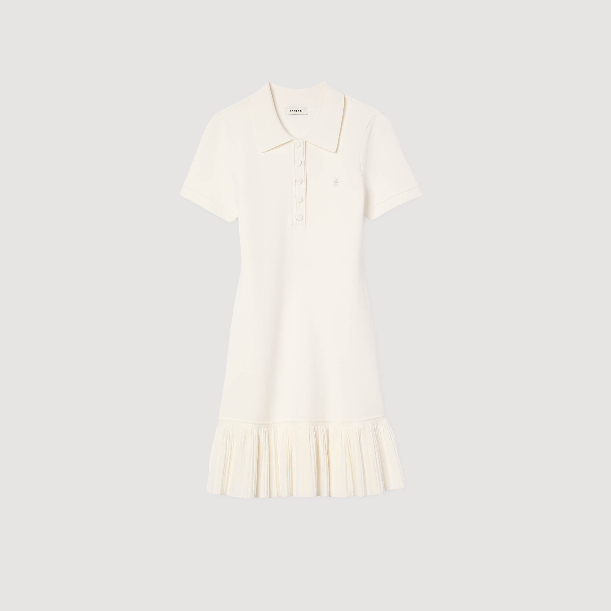 Vestido corto con cuello polo