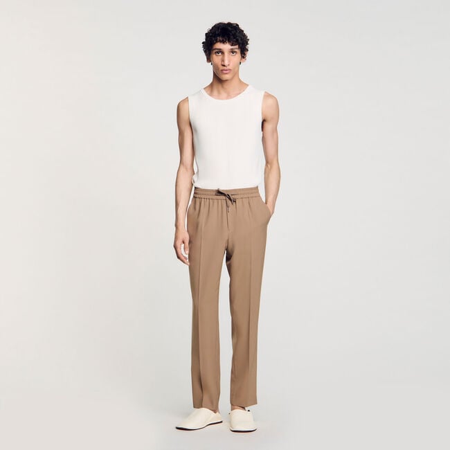 Pantalón recto elástico