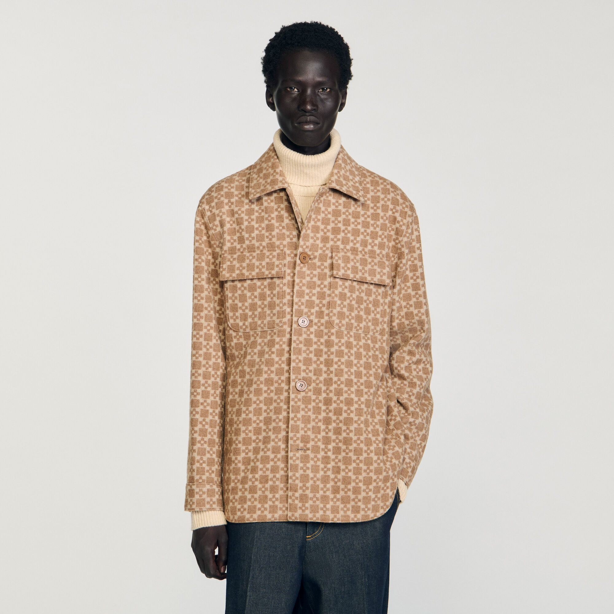 Sobrecamisa jacquard Square Cross