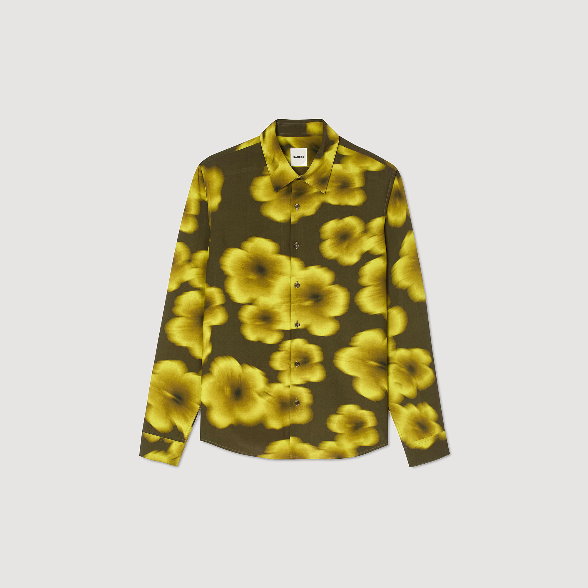 Camisa fluida con flores estampadas