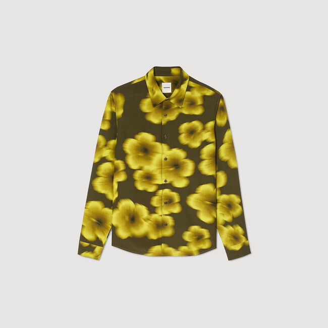 Camisa fluida con flores estampadas