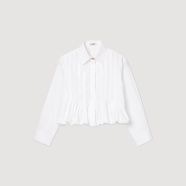 Camisa corta con pliegues