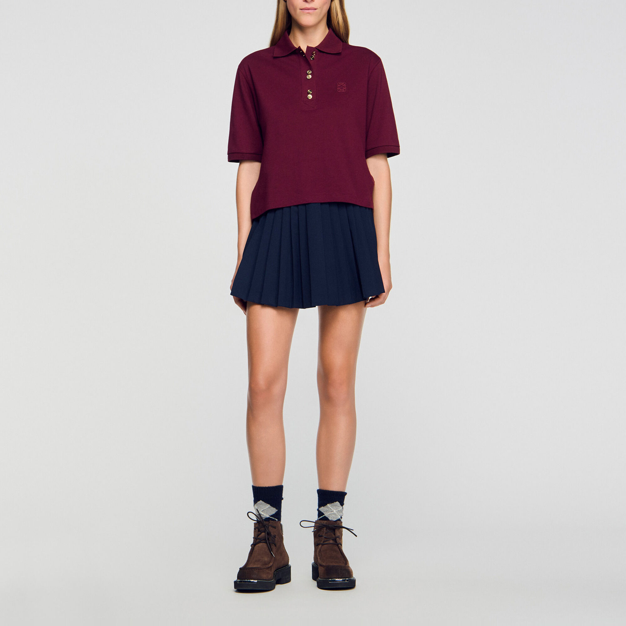 Polo con botones de fantas&iacute;a - Mujer | Sandro