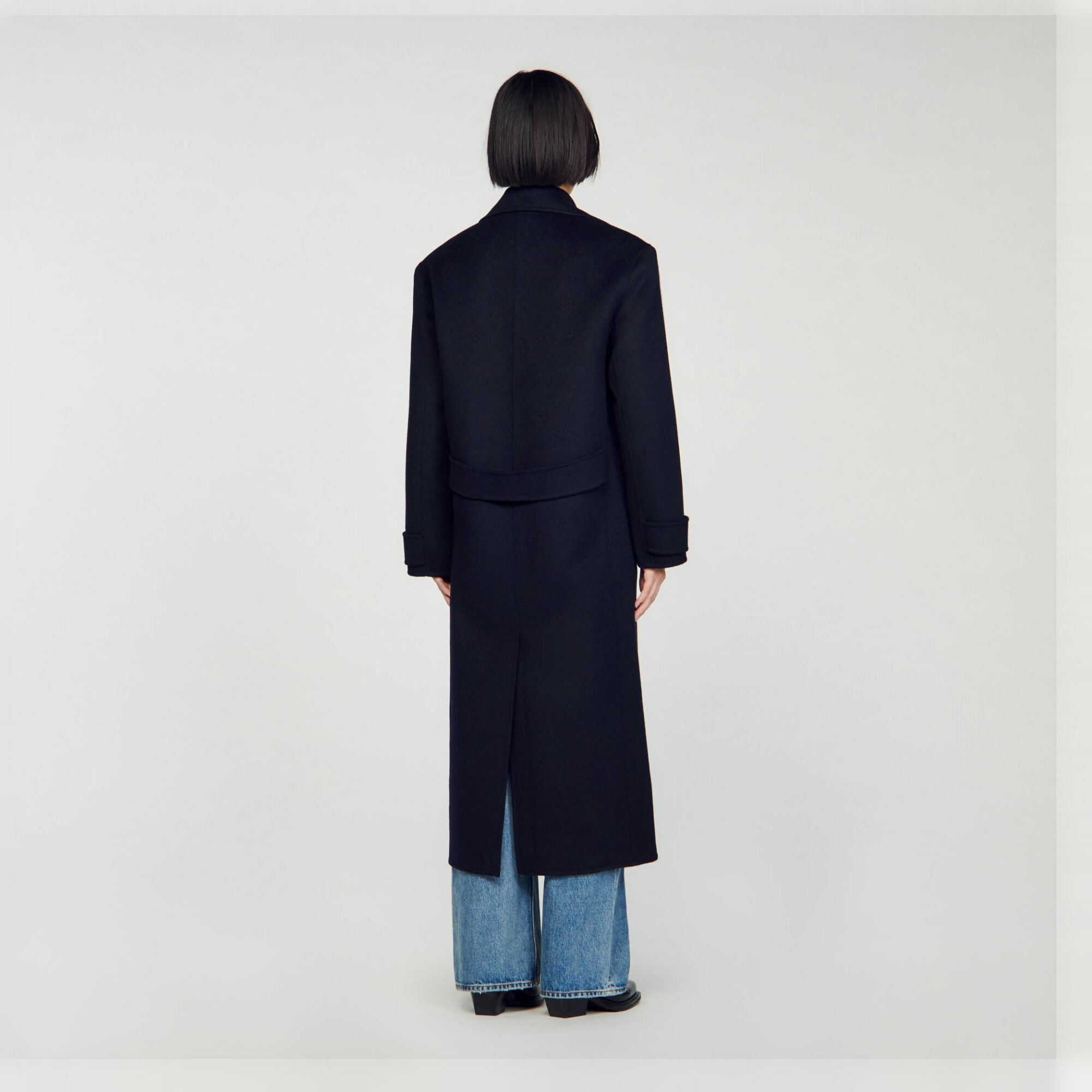 Abrigo largo de doble cara