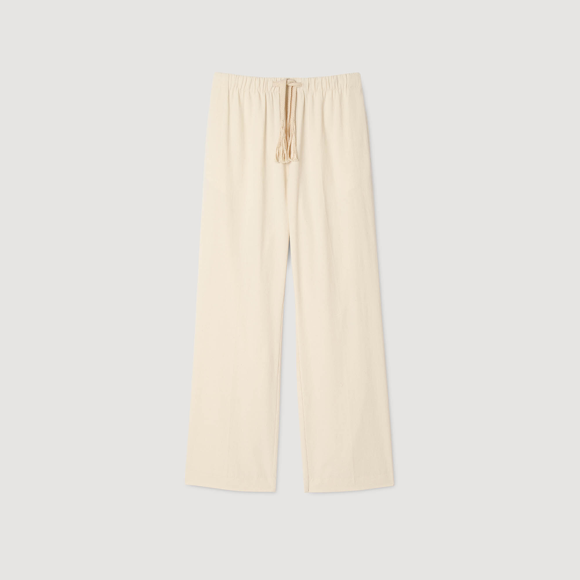 Pantalón ancho de algodón elástico