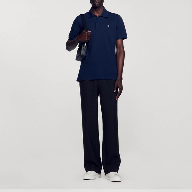 Polo con parche Square Cross